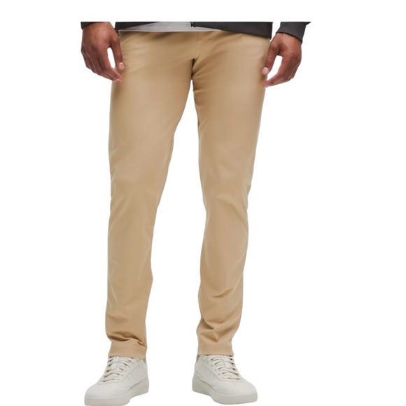 Lululemon ABC Slim Pants, Men’s Tech Pants, Commuter Pants Tan Size 34 Utilitech - Picture 16 of 16